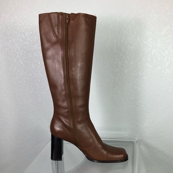 Colin Stuart Leather Square Toe Boots - Picture 12 of 15